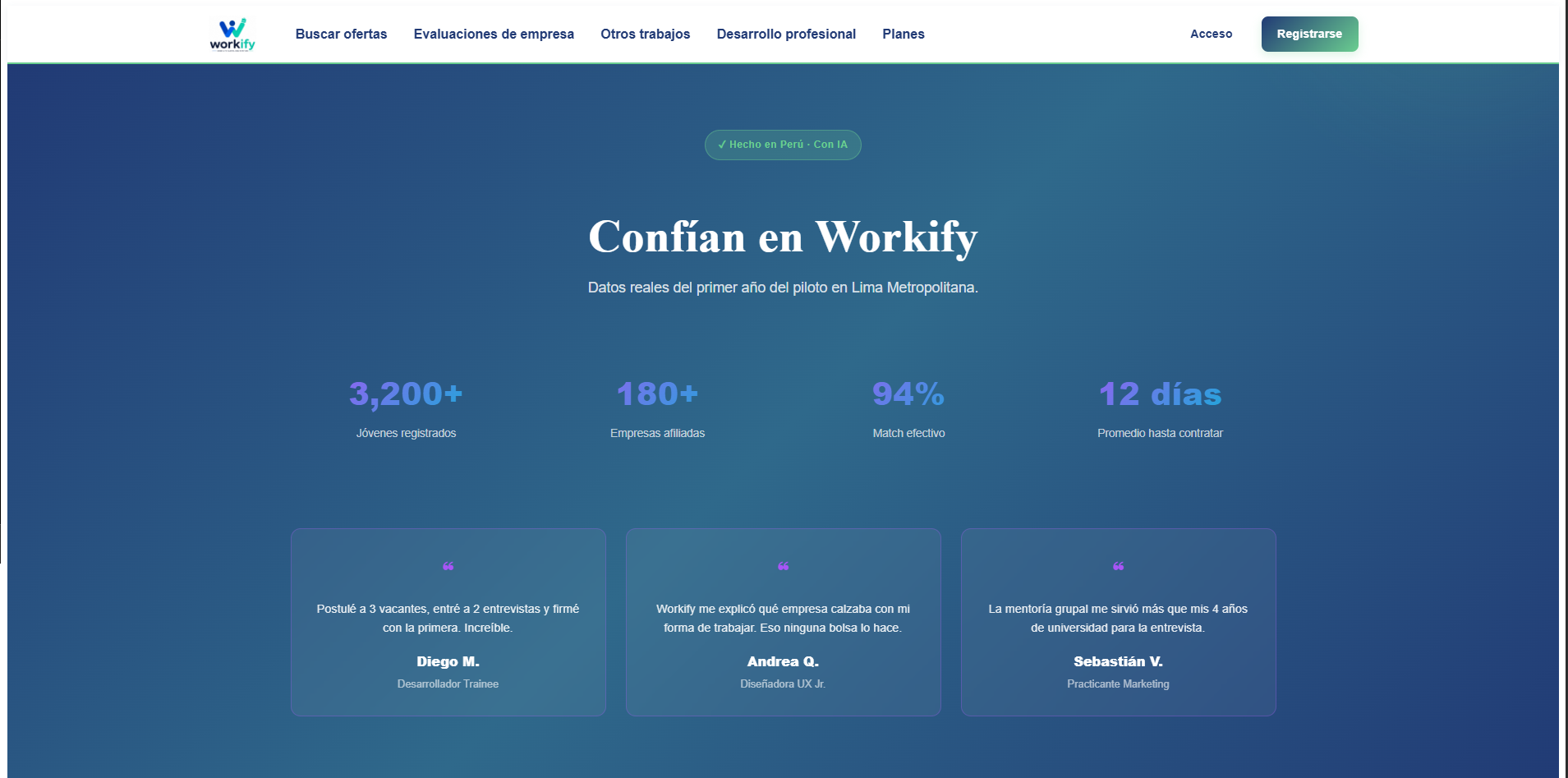 Plataforma de empleo Workify